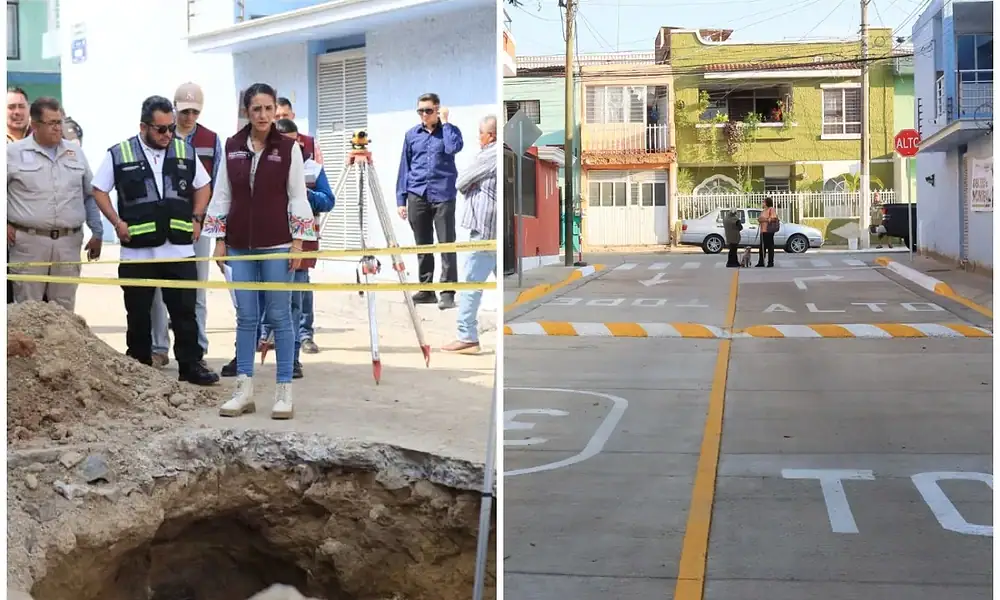 Tlaquepaque reconstruyó calle tras socavón; acusa omisión del Siapa