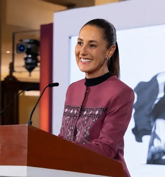 Claudia Sheinbaum durante su conferencia matutina, donde celebró el crecimiento de 1.5 por ciento del PIB de México durante el segundo trimestre de 2026.