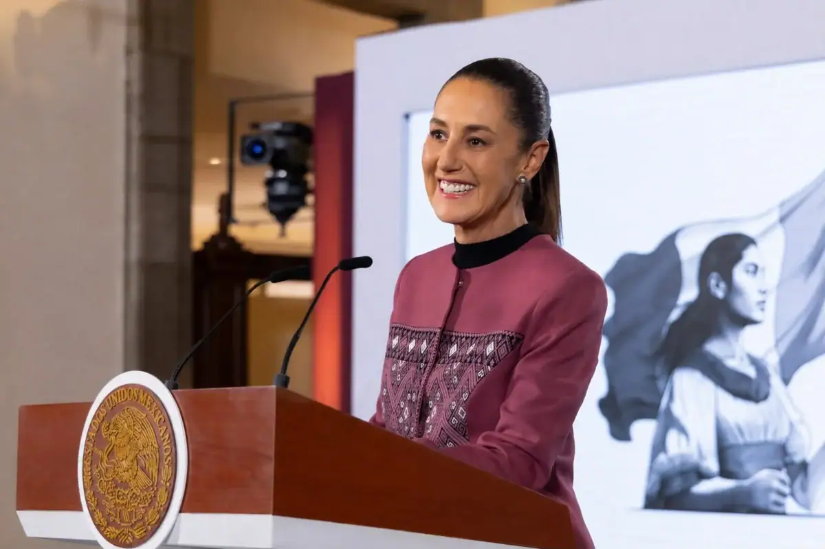Claudia Sheinbaum durante su conferencia matutina, donde celebró el crecimiento de 1.5 por ciento del PIB de México durante el segundo trimestre de 2026.