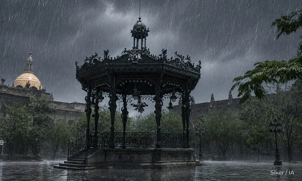 Nubes de tormenta cubren la Zona Metropolitana de Guadalajara, donde se prevén lluvias durante la tarde y noche de este miércoles 29 de julio.