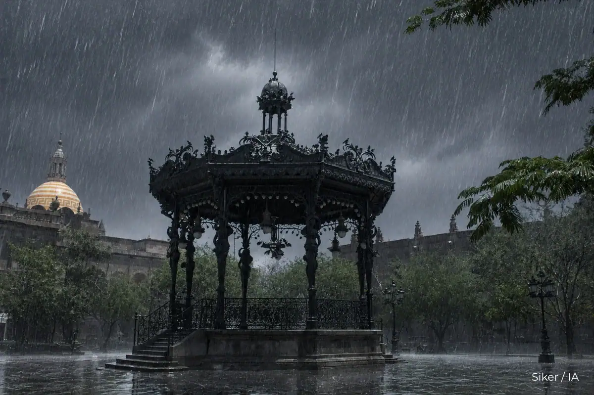 Nubes de tormenta cubren la Zona Metropolitana de Guadalajara, donde se prevén lluvias durante la tarde y noche de este miércoles 29 de julio.