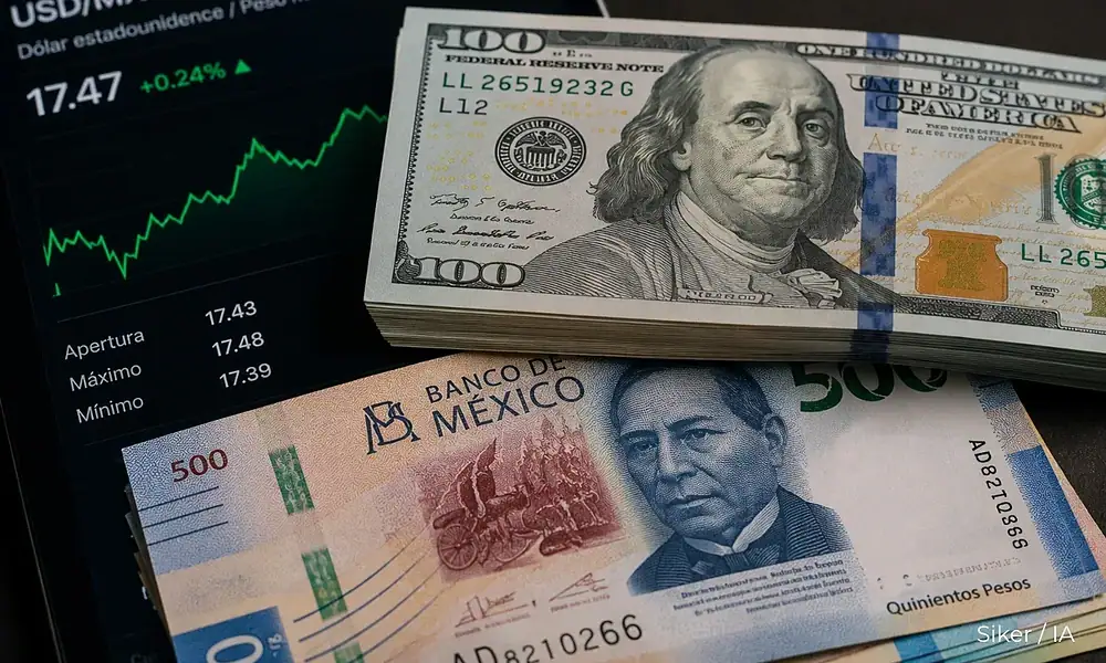 Billetes de dólares estadounidenses y pesos mexicanos representan el tipo de cambio de este miércoles 29 de julio de 2026.