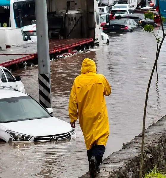Lluvia deja inundaciones y más de 100 vehículos varados en Tlaquepaque