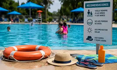 Personal de Cruz Verde brinda recomendaciones para prevenir accidentes infantiles durante el periodo vacacional de verano en Guadalajara.