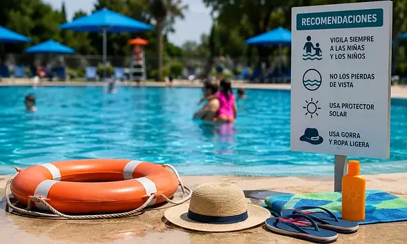 Personal de Cruz Verde brinda recomendaciones para prevenir accidentes infantiles durante el periodo vacacional de verano en Guadalajara.