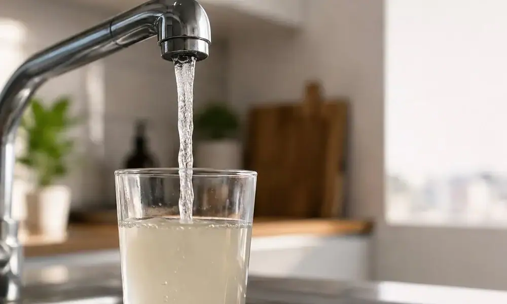 Una persona abre una llave de agua durante una jornada marcada por reportes de desabasto y mala calidad del servicio del SIAPA.