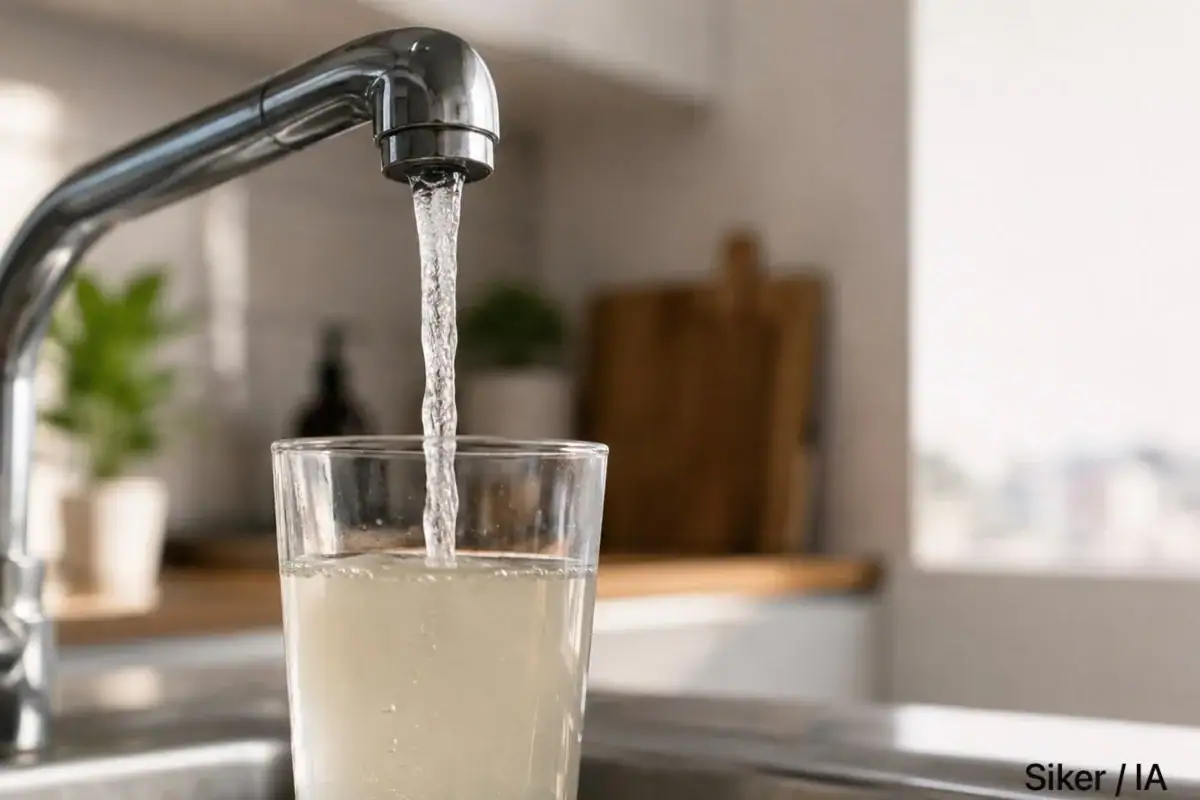 Una persona abre una llave de agua durante una jornada marcada por reportes de desabasto y mala calidad del servicio del SIAPA.