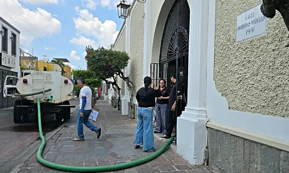 Centro Cultural El Refugio de Tlaquepaque tras el corte de agua del Siapa