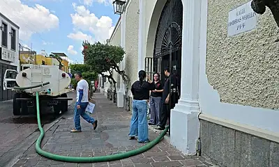 Centro Cultural El Refugio de Tlaquepaque tras el corte de agua del Siapa