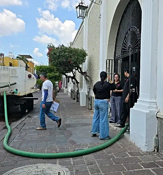 Centro Cultural El Refugio de Tlaquepaque tras el corte de agua del Siapa