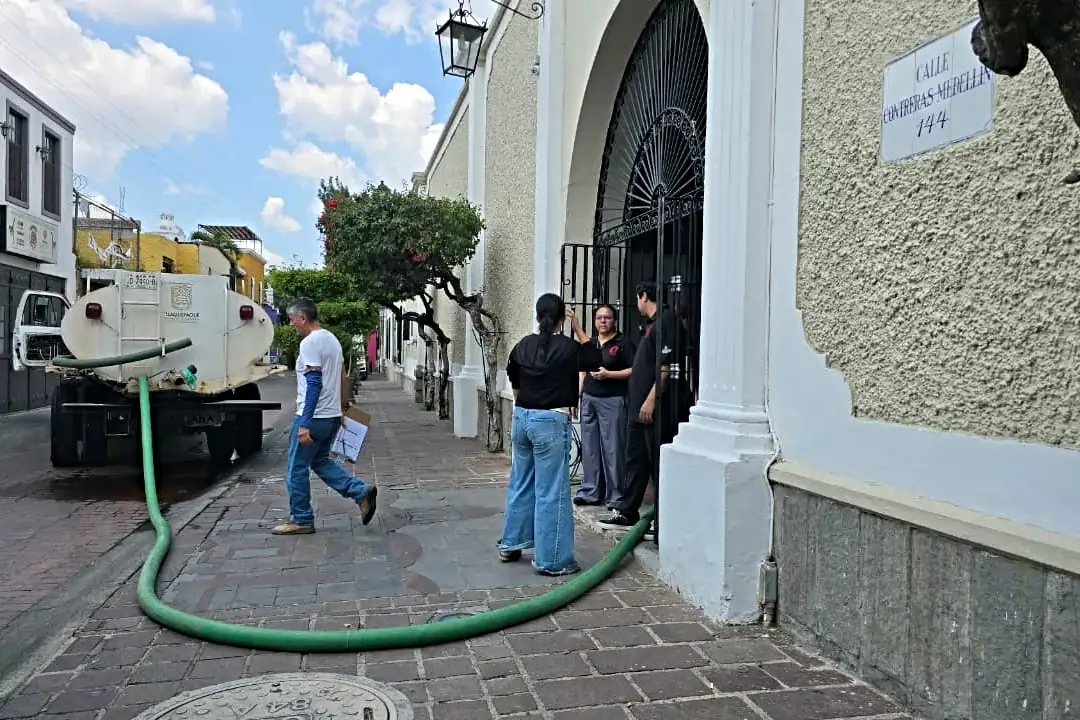 Centro Cultural El Refugio de Tlaquepaque tras el corte de agua del Siapa