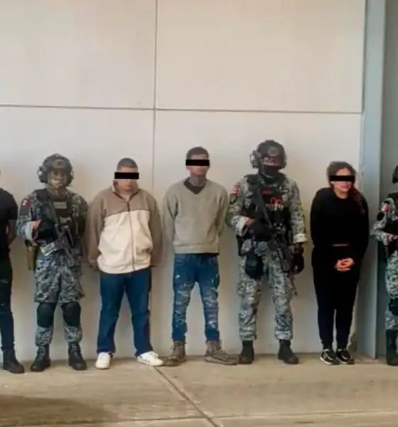 Comunicado oficial sobre la detención de nueve integrantes del CJNG durante un operativo en Michoacán.