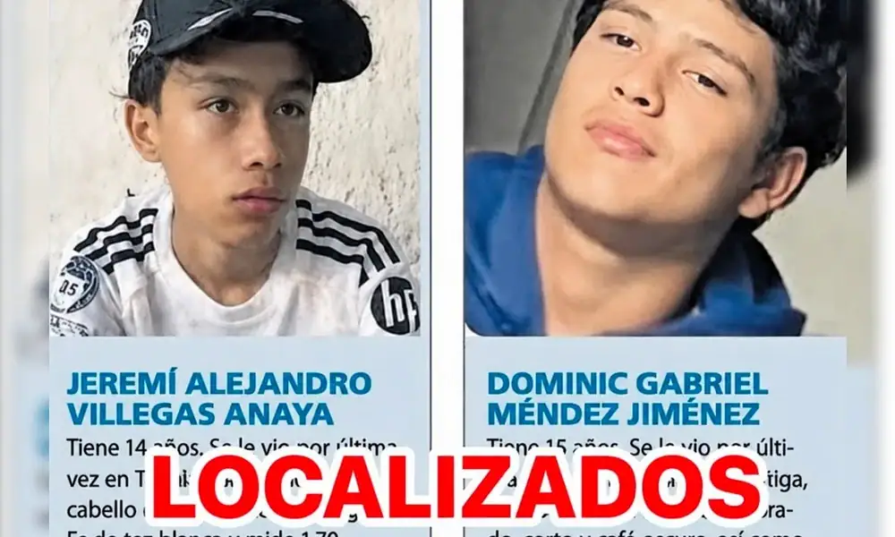 Dominic y Jeremi, adolescentes desaparecidos en Jalisco y localizados con vida en Mazatlán, Sinaloa.