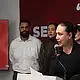 Erika Ruvalcaba, representante de Morena ante el IEPC Jalisco, durante una conferencia de prensa.