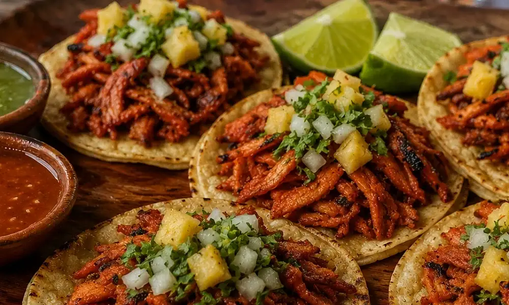 Taqueros preparan alimentos durante el Festival del Taco de Tlajomulco.