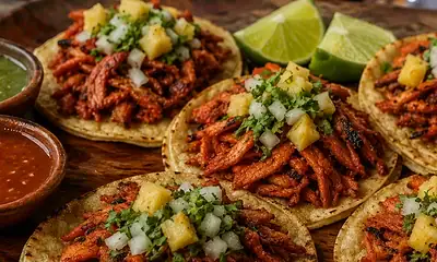 Taqueros preparan alimentos durante el Festival del Taco de Tlajomulco.