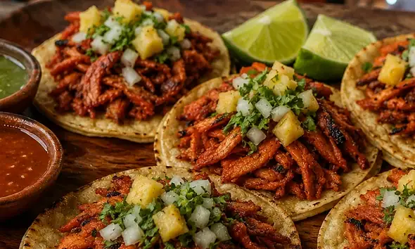 Taqueros preparan alimentos durante el Festival del Taco de Tlajomulco.