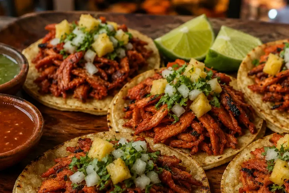 Taqueros preparan alimentos durante el Festival del Taco de Tlajomulco.