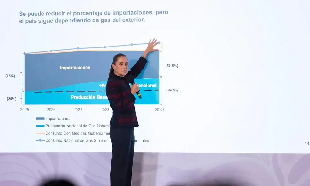 Equipo de perforación realiza estudios exploratorios en una zona con posibles reservas de gas natural no convencional.