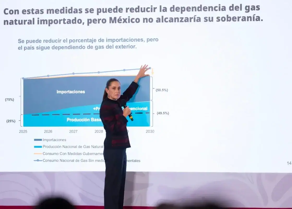 Equipo de perforación realiza estudios exploratorios en una zona con posibles reservas de gas natural no convencional.