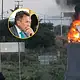 Vehículo incendiado durante los bloqueos registrados en Michoacán este miércoles 19 de agosto de 2026.
