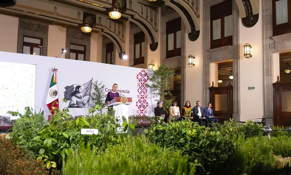 Personas participan en labores de reforestación durante una jornada ambiental en México.