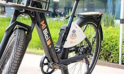 Bicicleta eléctrica del programa piloto Mi Bici + presentado en Tlajomulco.