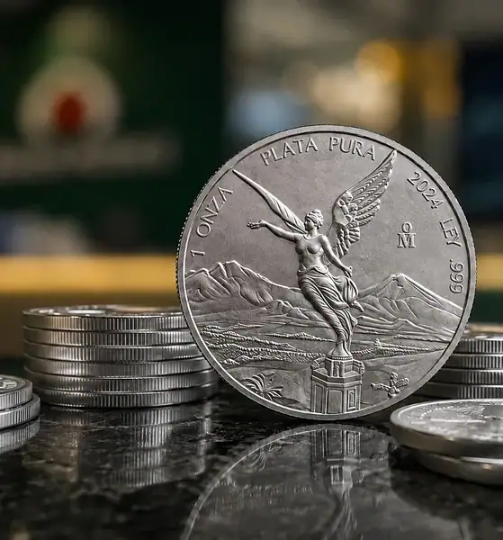 Precio de la onza de plata Libertad hoy lunes 17 de agosto de 2026 en Banco Azteca
