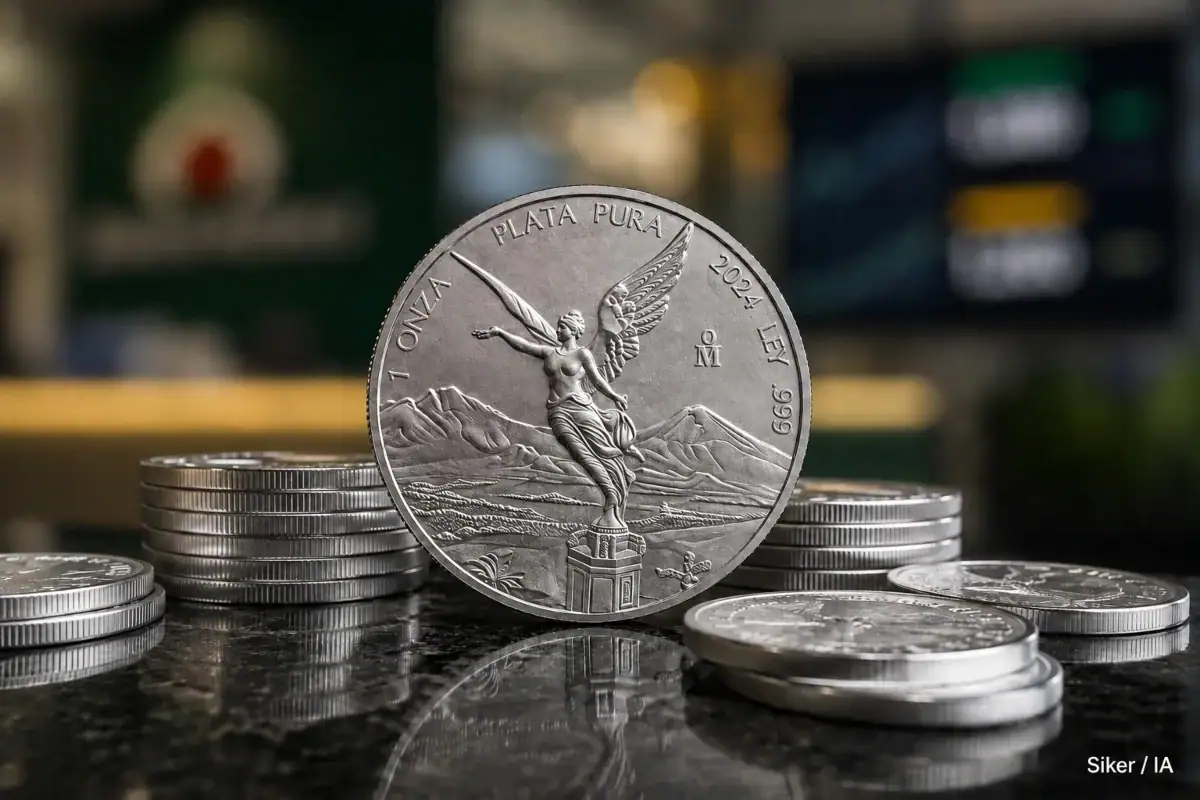 Precio de la onza de plata Libertad hoy lunes 17 de agosto de 2026 en Banco Azteca