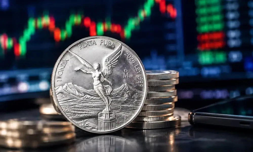 Precio de la onza de plata Libertad hoy jueves 13 de agosto de 2026 en Banco Azteca