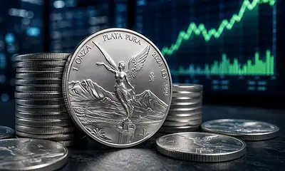 Precio de la onza de plata Libertad hoy lunes 24 de agosto de 2026 en Banco Azteca