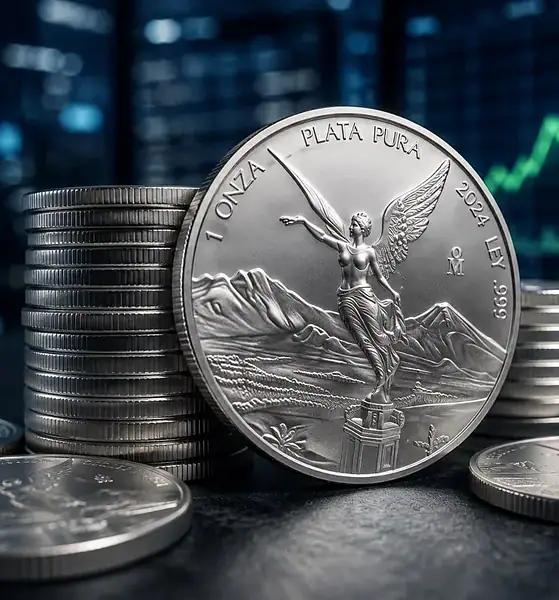 Precio de la onza de plata Libertad hoy lunes 24 de agosto de 2026 en Banco Azteca
