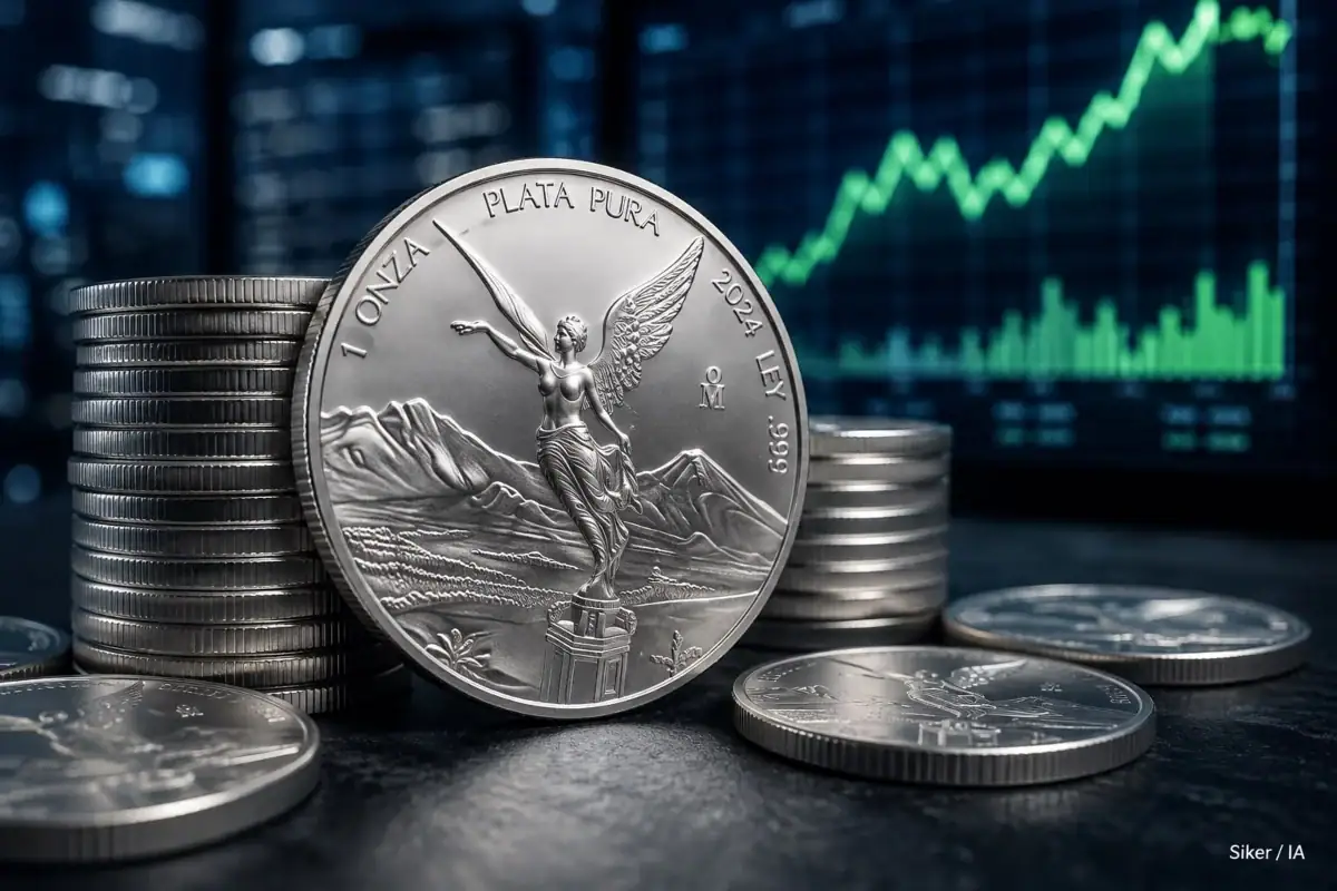 Precio de la onza de plata Libertad hoy lunes 24 de agosto de 2026 en Banco Azteca