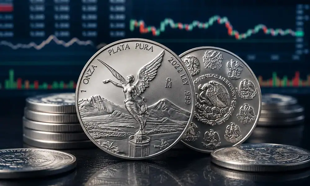 Precio de la onza de plata Libertad hoy jueves 27 de agosto de 2026