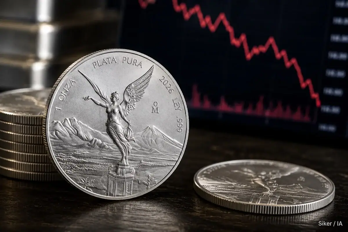 Precio de la onza de plata Libertad HOY miércoles 19 de agosto de 2026 en Banco Azteca.