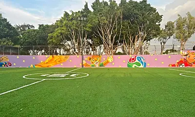 Cancha y área recreativa del Parque Colli CTM rehabilitado en Zapopan