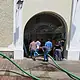 Centro Cultural El Refugio de Tlaquepaque tras la reconexión parcial del servicio de agua.
