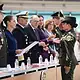 Claudia Sheinbaum durante ceremonia militar en el Colegio del Aire de Zapopan