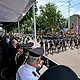 En el desfile participaron 2 mil 561 elementos a pie, 321 vehículos terrestres, dos aeronaves, 75 caninos y 75 charros montados.