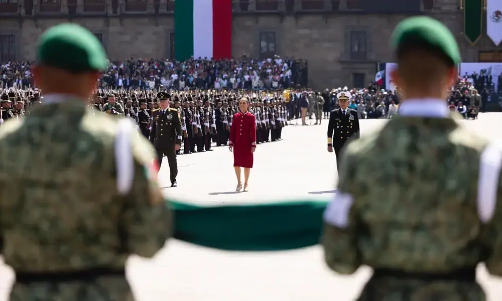 Claudia Sheinbaum durante el Desfile Cívico Militar del 16 de septiembre de 2026