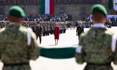 Claudia Sheinbaum durante el Desfile Cívico Militar del 16 de septiembre de 2026