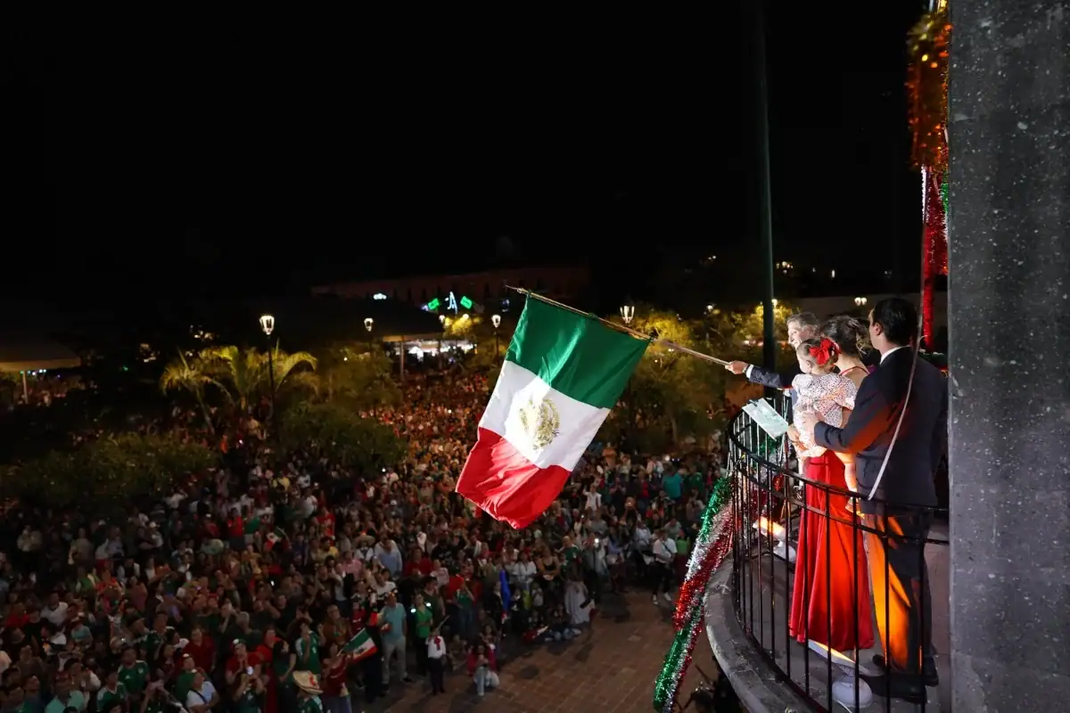 Juan José Frangie durante el Grito de Independencia 2026 en Zapopan.