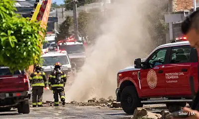 Elementos de emergencia atienden fuga de gas natural en Las Huertas, Tlaquepaque