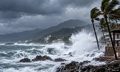Huracán Polo mantiene riesgo de lluvias, inundaciones y deslaves en Jalisco