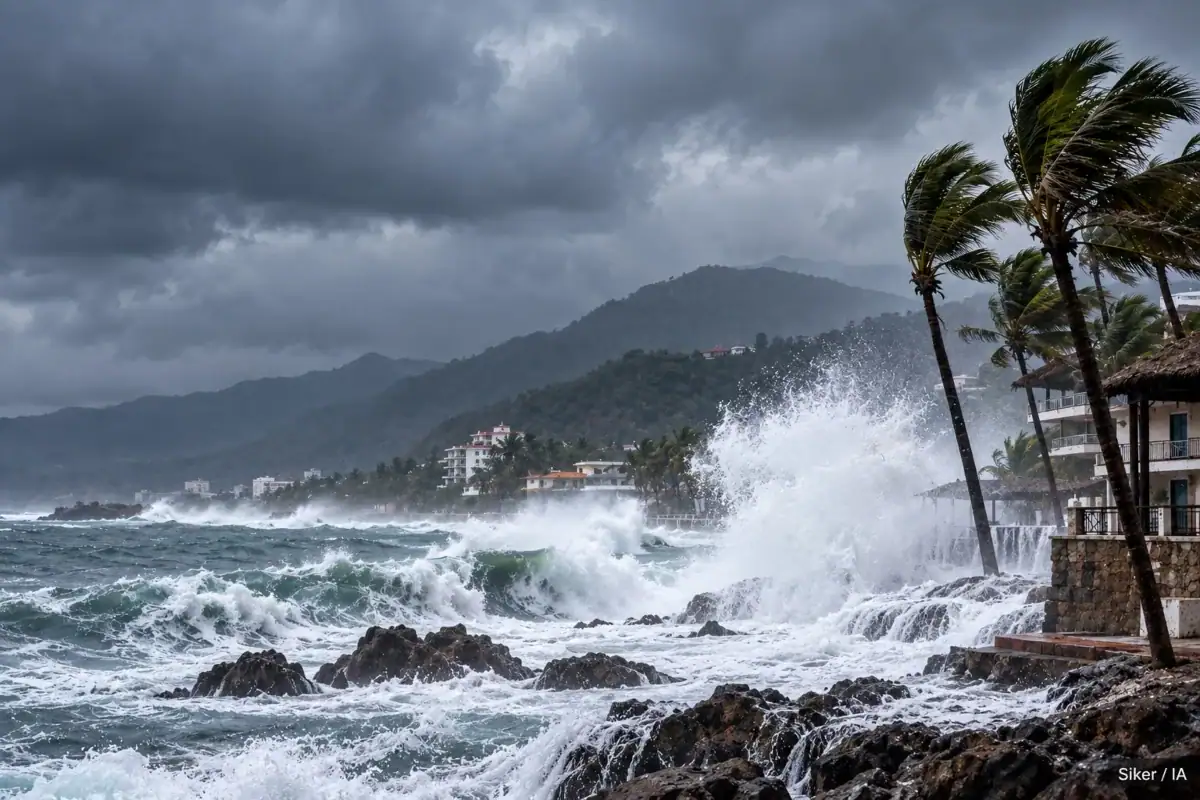 Huracán Polo mantiene riesgo de lluvias, inundaciones y deslaves en Jalisco