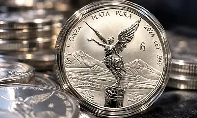 Onza de plata Libertad HOY baja dos pesos este miércoles 30 de septiembre