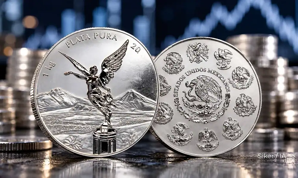Onza de plata Libertad HOY rebota cuatro pesos este martes