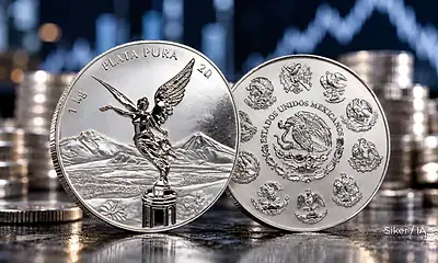 Onza de plata Libertad HOY rebota cuatro pesos este martes