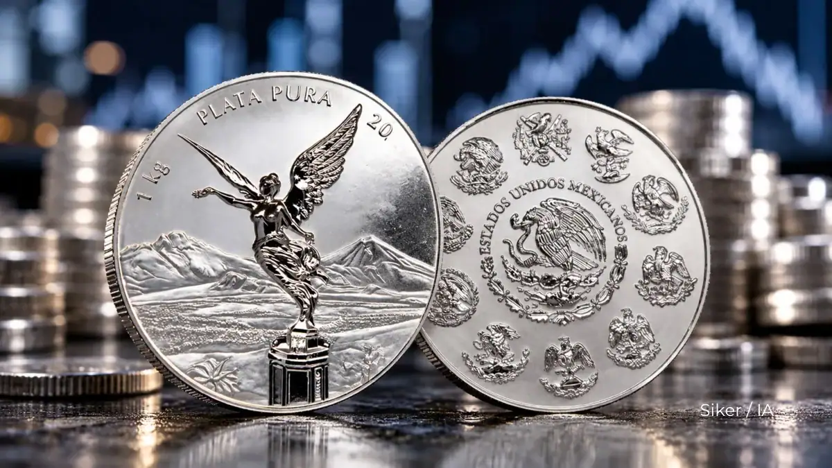 Onza de plata Libertad HOY rebota cuatro pesos este martes