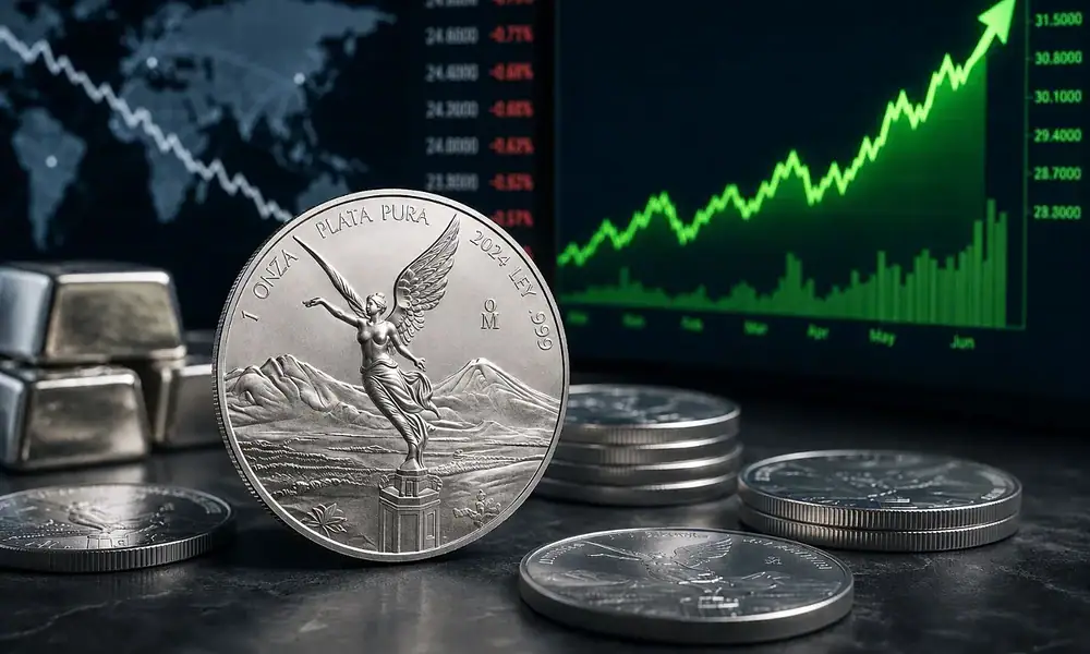 Precio de la onza de plata Libertad HOY viernes 4 de septiembre de 2026